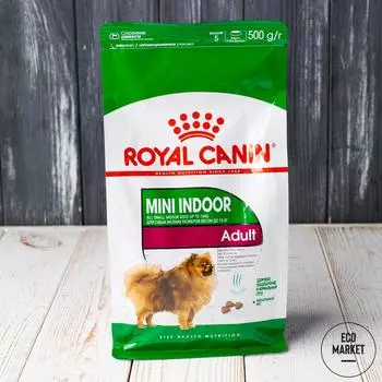 Корм для собак мелких пород, живущих в домашних условиях, Royal Canin Mini Indoor Adult ~ 500 г