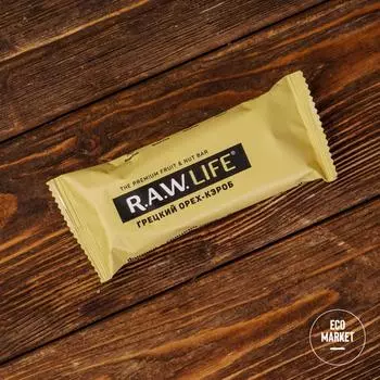 Орехово-фруктовый батончик Грецкий орех-кэроб, R.A.W. LIFE - 45 г