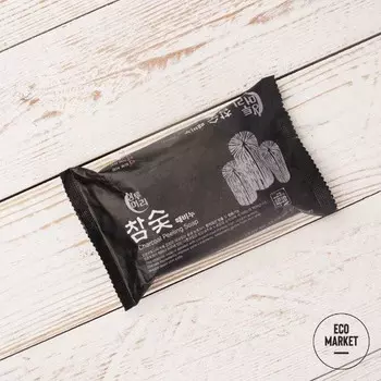 Косметическое мыло пилинг угольное ~ 150 г