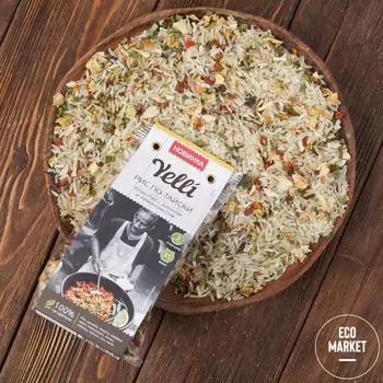 Рис по-тайски Khao Pad с кокосом и лемонграссом, Yelli - 150 г