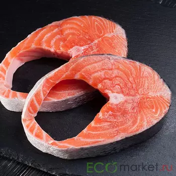 Семга стейки охл. Ecomarket.ru ~ 800 г (0.8 кг)