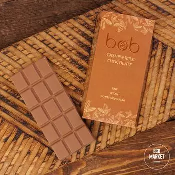 Шоколад молочный на кешью и зелёной гречке, bob - 50 г