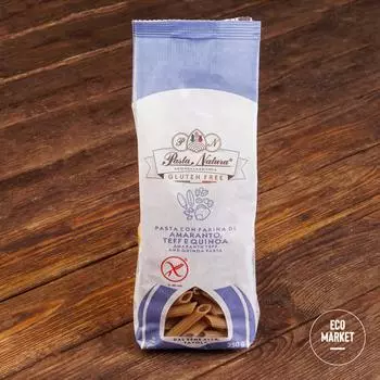 Макаронные изделия Пенне из муки амаранта с тефом и киноа, Pasta Natura ~ 250 г.