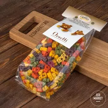 Макаронные изделия разноцветные в форме мишек, La Seppaia ~ 500 г