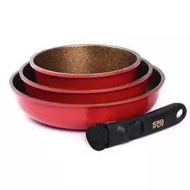 Набор сковородок, Oursson, Korea Wok, Красный