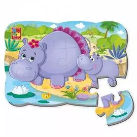 Пазлы на магните, Vladi Toys, Мои первые игры &amp; quot;Бегемот&amp; quot;