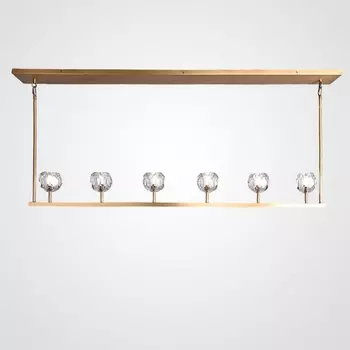 Подвесной светильник Rh Boule De Cristal Linear Chandelier 6 Bronze ImperiumLoft 40,1222