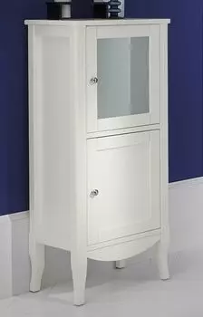 Колонна низкая с двумя дверцами в отделке Белый матовый Bagno Piu Sophia