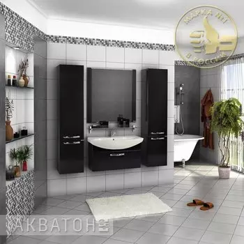 Комплект мебели Акватон Ария 80 черный глянец