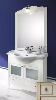 Комплект мебели Bagno Piu Sophia 85 Венецианская патина с золотом с дверцами под стекло