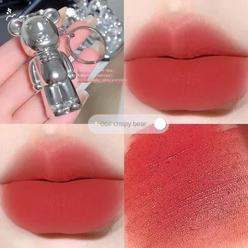Мультяшная помада Matte Mist Face Velvet Lip Glaze Увлажняющая и увлажняющая грязь для губ Натуральная белая водостойкая помада стойкий набор женской косметики