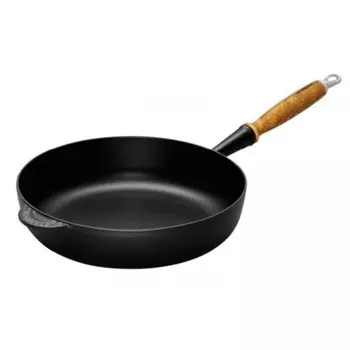 Le Creuset Сотейник чугунный 28 см с деревянной ручкой, черный Le Creuset