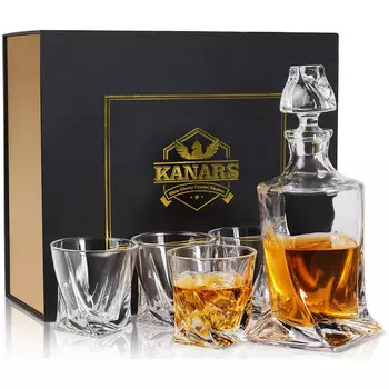 KANARS Набор из 4 бокалов и графина 800 мл для виски KANARS