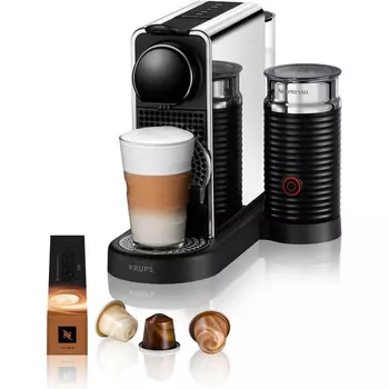 Krups Капсульная кофемашина 1 л 1710 Вт, серебристо-черная Nespresso Citiz & Milk Platinum XN630D Krups