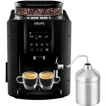 Krups Кофемашина на 2 чашки 1450 Вт, с кофемолкой, черная EA8160 Krups