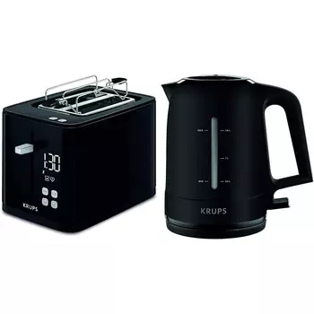 Krups Тостер на 2 ломтика, 7 уровней Smart'n Light KH6418 Krups, электрочайник BW2441 Pro Aroma Krups
