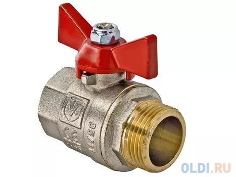 Кран шаровой BASE, рукоятка бабочка 1/2" вн.-нар. VALTEC VT.218.N.04