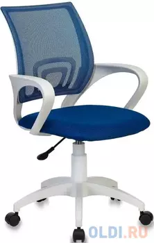 Кресло Бюрократ CH W696, на колесиках, сетка/ткань, синий [ch w696 blue]