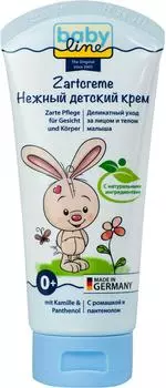 Крем для лица и тела Baby line детский с ромашкой и пантенолом и маслом подсолнечника 75мл