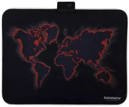 Коврик для мыши игровой Sonnen Lighting резина+ткань с подсветкой черный 35*27*0.4см