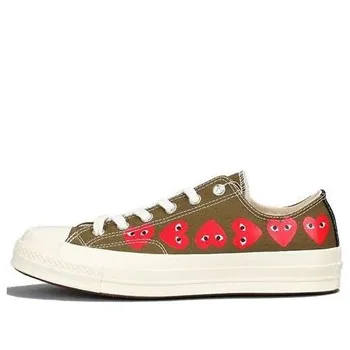 Кроссовки x comme des garcons play chuck 70 low multi heart 'khaki' Converse, белый