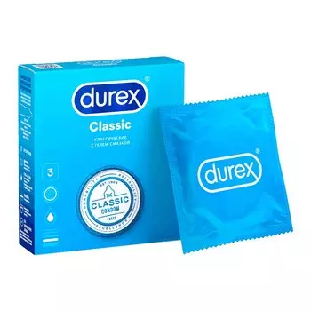 Durex Classic Презервативы классические с гелем-смазкой 3 шт