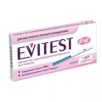 Evitest One Тест на беременность тест-полоска 1 шт