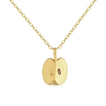 New fashionable and creative Apple pendant with niche design, good luck necklace серебряный