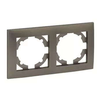 Рамка EKF Валенсия двухместная бежевая (EWM-G-302-40)