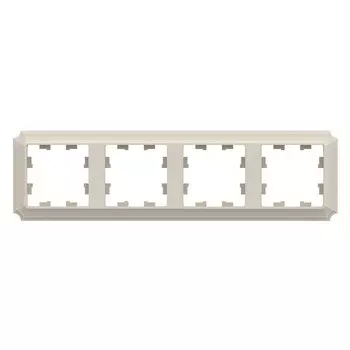 Рамка Systeme Electric AtlasDesign Antique четырехместная бежевая (ATN100204)