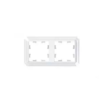 Рамка Systeme Electric AtlasDesign Antique двухместная белая (ATN100102)