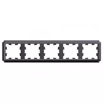 Рамка Systeme Electric AtlasDesign Antique пятиместная сталь (ATN100905)