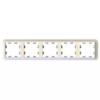 Рамка Systeme Electric AtlasDesign Antique пятиместная жемчуг (ATN100405)