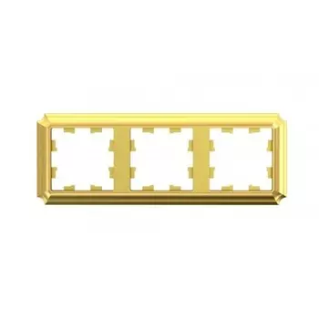 Рамка Systeme Electric AtlasDesign Antique трехместная золото (ATN101603)