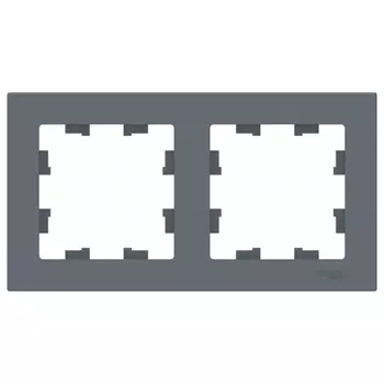 Рамка Systeme Electric AtlasDesign двухместная грифель (ATN000702)
