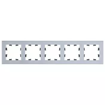 Рамка Systeme Electric AtlasDesign Nature пятиместная алюминий (ATN320305)