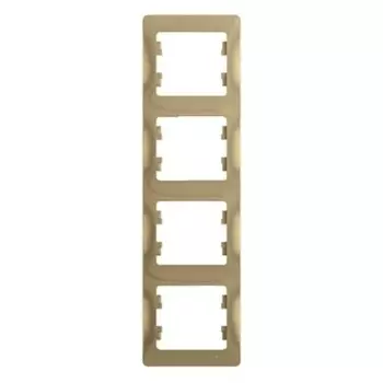 Рамка Systeme Electric Glossa четырехместная титан (GSL000408)