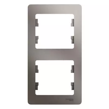 Рамка Systeme Electric Glossa двухместная платина (GSL001206)