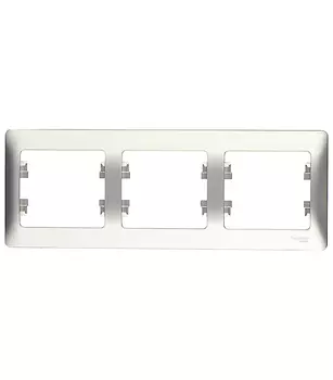 Рамка Systeme Electric Glossa трехместная алюминий (GSL000303)
