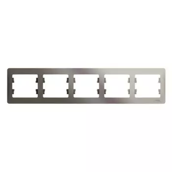 Рамка Systeme Electric Glossa пятиместная платина (GSL001205)