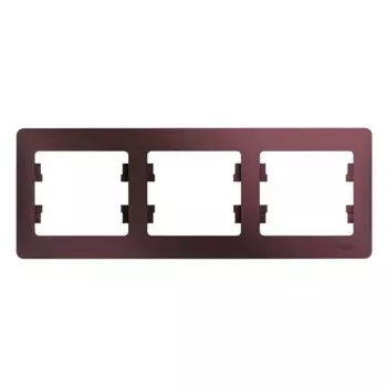 Рамка Systeme Electric Glossa трехместная баклажановая (GSL001103)