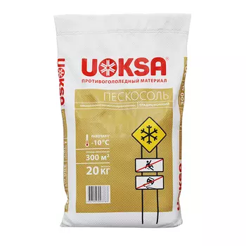 Реагент противогололедный Uoksa -10 °С 25 кг пескосоль