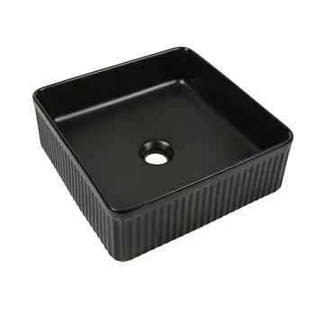 Раковина Corsa Deco Lines 37 см накладная черная (ABLVX37QB)