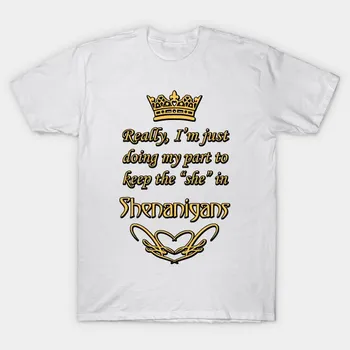 T Shirt Women Keeping The She In Shenanigans Harajuku Print Kawaii Tshirt Summer Short Sleeve Female T-Shirt Top Tee S розовый