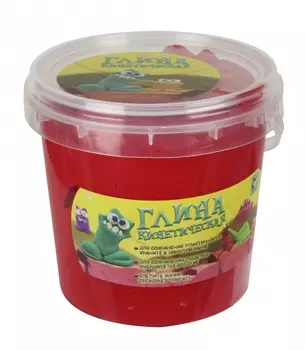 Кинетическая глина, красная, банка 200 грамм