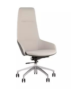 Кресло руководителя TopChairs Soulo светло-серый, серый