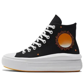 Кроссовки chuck taylor all star move high 'black white orange' Converse, черный