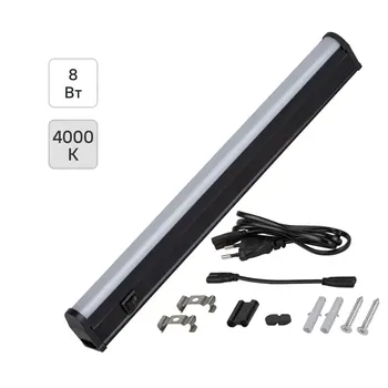 Светильник линейный светодиодный Эра LLED-01-08W-4000-B 574 мм 8 Вт нейтральный белый свет