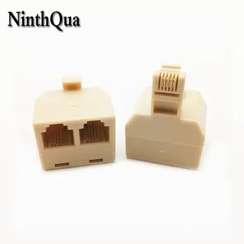 Разветвитель для телефона 6P4C RJ11, 1 шт., 2-сторонний адаптер, от 1 м до 2 F, фоторазъем для телефона