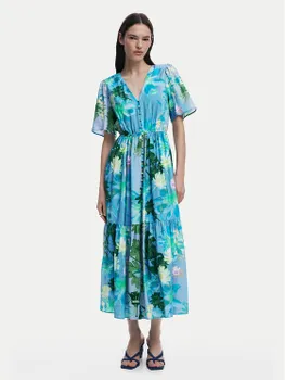 Платье-Рубашка стандартный крой Nancy 25SWVW18 Desigual, синий